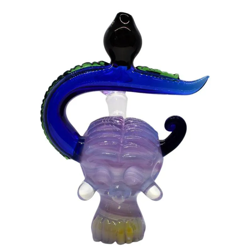 7" Slime Face Fancy Bubbler Bong