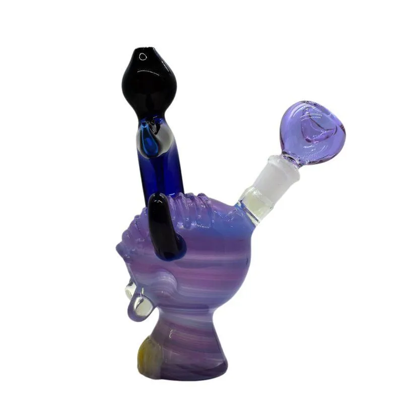 7" Slime Face Fancy Bubbler Bong