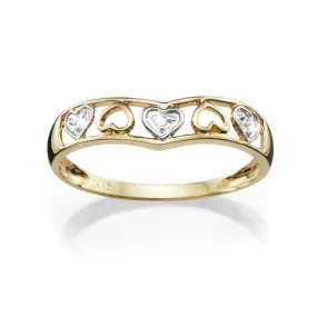 9CT DIAMOND PROMISE RING