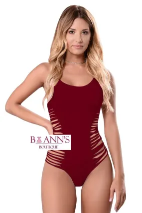 BANDAGE LACE-UP SIDES ONE PIECE