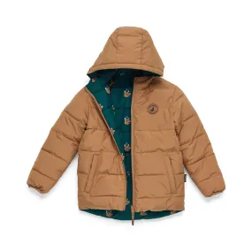 Crywolf Reversible Eco Puffer - Tan Wolf