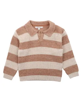 Fox & Finch - Stripe Knitted Jumper w Collar