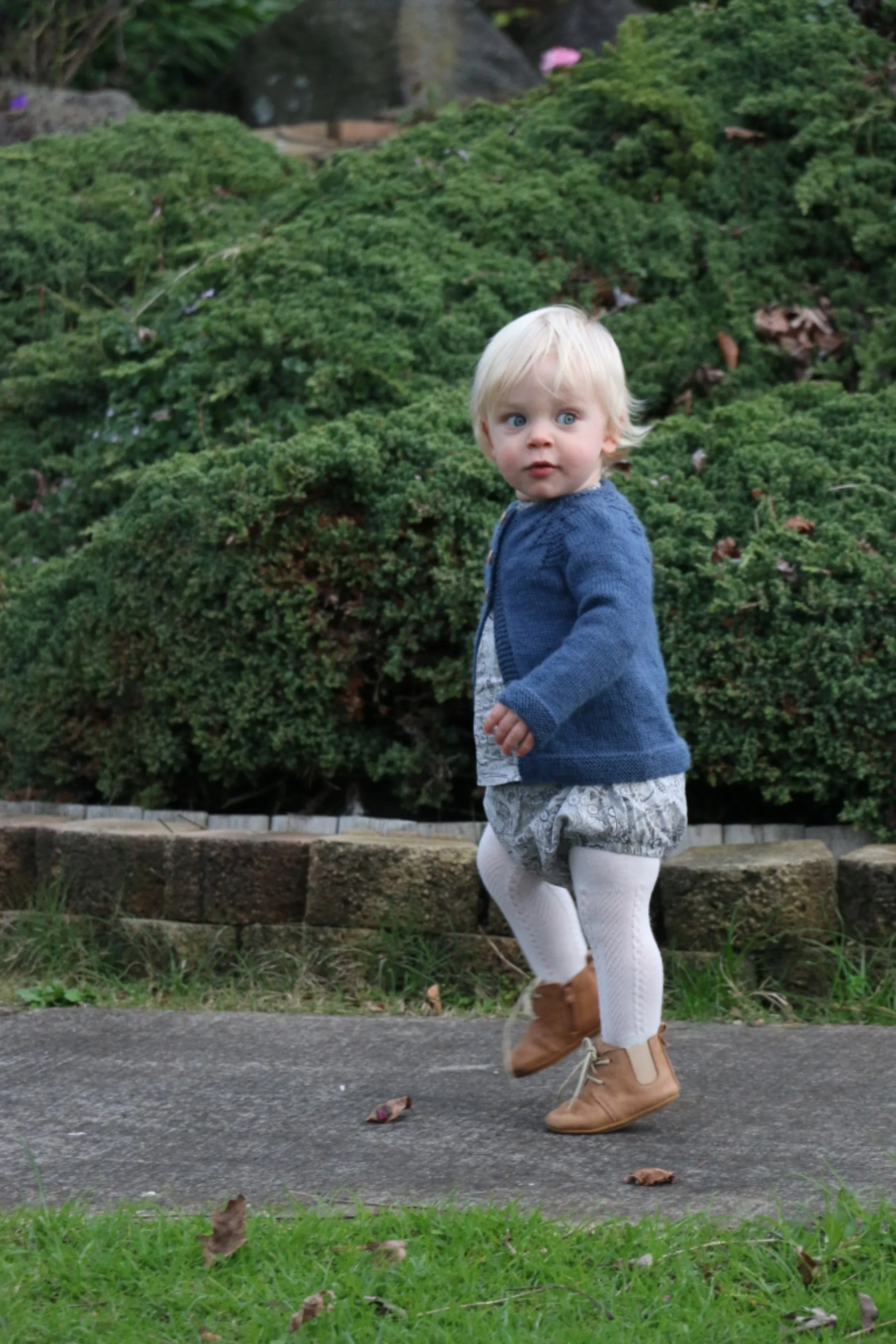 Handknit Nautical Cardigan - Navy