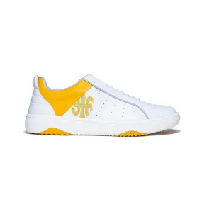 Men's Icon Archer Yellow White Leather Sneakers 06394-003