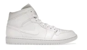 Nike Air Jordan 1 Mid Triple White Men's