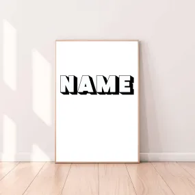 Personalized "Custom Name" Wall Art, Block