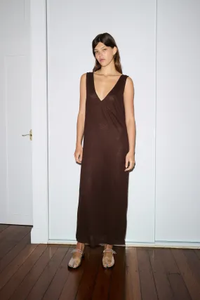 the soft tank dress - chocolate